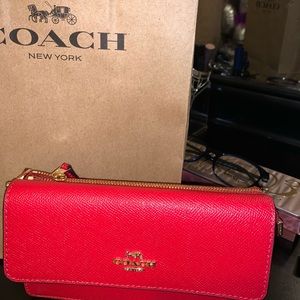 Red Coach wristlet